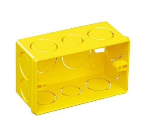 CAIXA PVC 4X2 AMARELA CANAL / AKATO